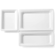 Buffetingsbakke til retter fra melamin GN2 / 4 Højde 20mm Hvid - Hendi 566053