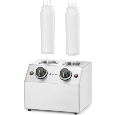 Aquecedor elétrico para molhos de garrafa dupla 2 zonas 2x 650 ml 200 w