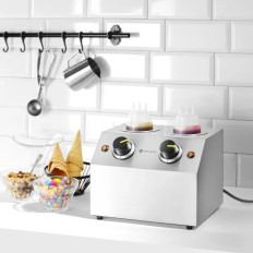 Elektromos fűtőelem kettős palack mártásokhoz 2 zónák 2x 650 ml 200 W