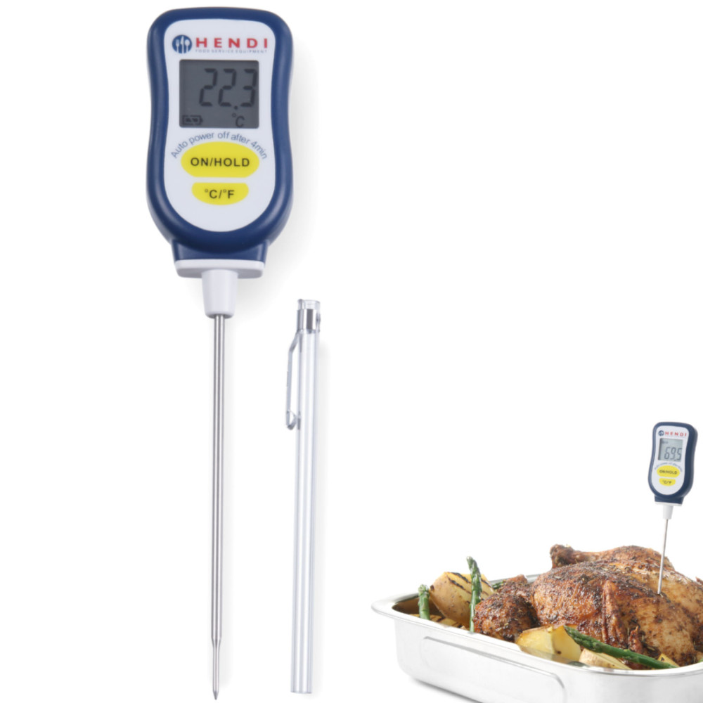 Digitales gastronomisches Thermometer mit einer Sonde 130 mm von -50c bis 350c - Hendi 271230