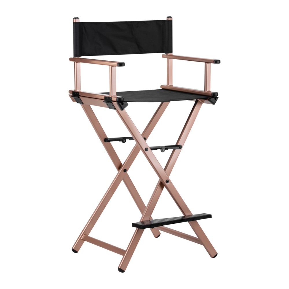 Sedia Make-up in Alluminio Rosa Oro Pieghevole