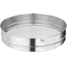 Steel dense sieve for sifting flour. 358 x 76 mm