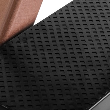 Make-up-Stuhl Aluminium Roségold — Detailaufnahme Sitz