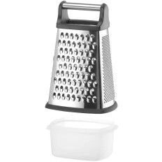 Râleur de cuisine 4 face avec conteneur 158 x 130 x 310 mm