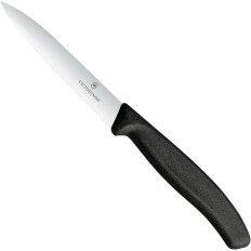Kniv for grønnsaker med en serrated knivlengde 100/212 mm - svart