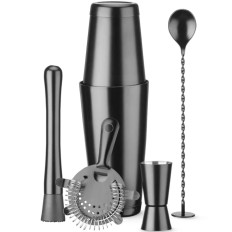 Barma sada v Tuber Jigger Sitko Muddler Spoon - Black