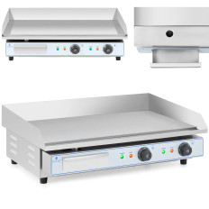 BBQ Električna plošča z dvojnim gladkom 730 x 400 mm 2 x 2200 w
