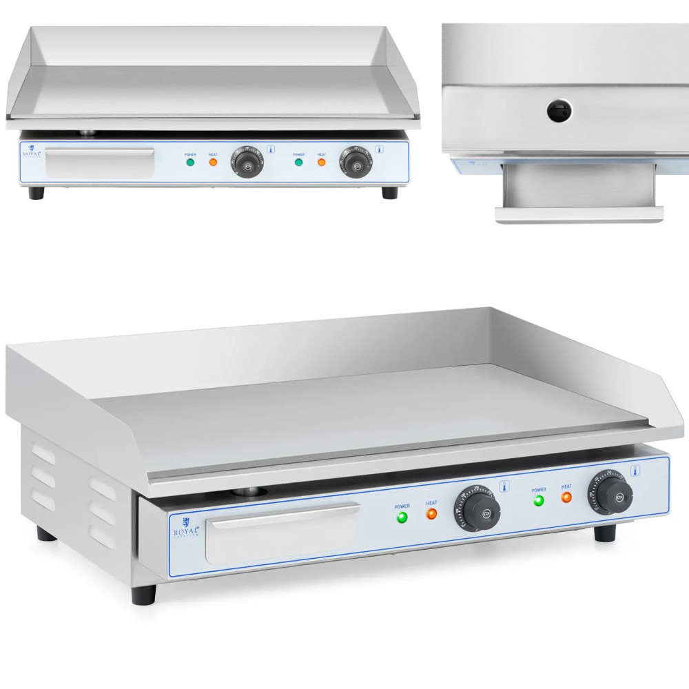 BBQ Električna plošča z dvojnim gladkom 730 x 400 mm 2 x 2200 w