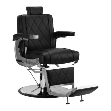 Poltrona da Barbiere HAIR SYSTEM BM88066 Nera — vista frontale