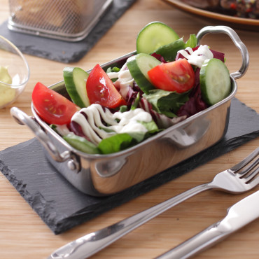 Um pequeno frágil para lanche de aço inoxidável 185x95x45mm - Hendi 426487