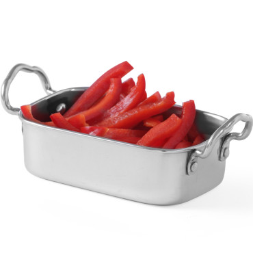 Um pequeno frágil para lanche de aço inoxidável 185x95x45mm - Hendi 426487