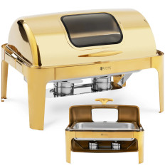 Bemar Buget heater for paste dishes with window GN 1/1 9 L - Gold