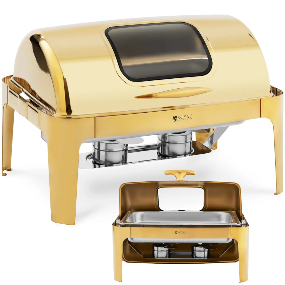 Aquecedor de buget Bemar para pasta pratos com janela GN 1/1 9 L - Ouro