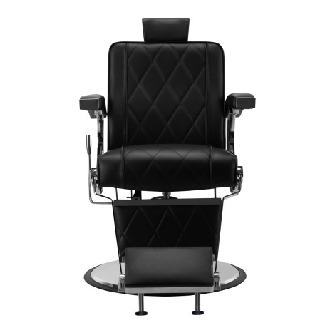 BARBERSKÉ KRESLO HAIR SYSTEM BM88066 ČIERNE — pohľad spredu