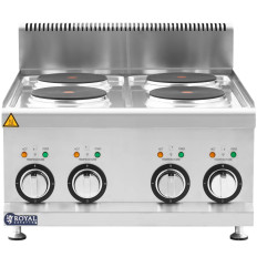 Cucina elettrica regolabile con un cappuccio di 4 campi di riscaldamento mercoledì 19 cm 8 kW 400 V