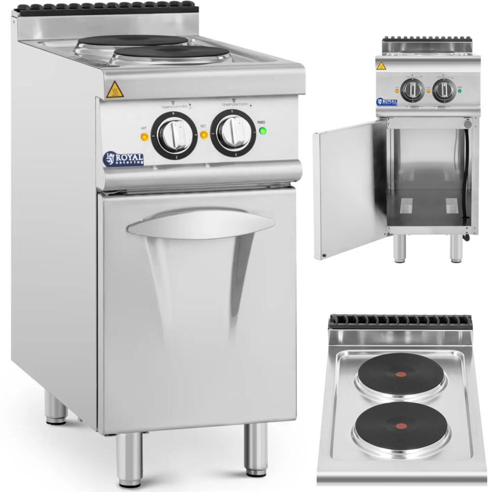 FreeStanding Elektrická kuchyňa s skrinkou 2 Vykurovacie polia 5.2 KW 400 V