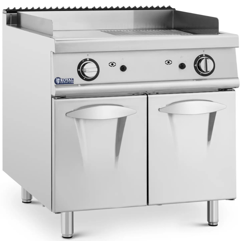 Gas Grill Double Smooth Circuleerde met 12 kW vrijstaande kast