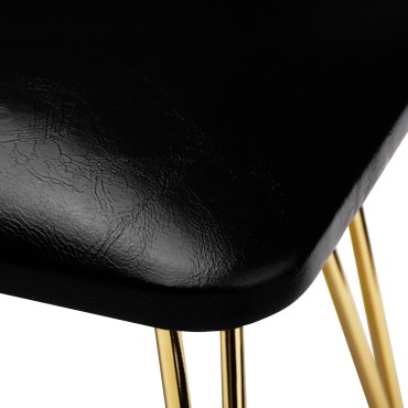 MESA DE MANICURA 6M DORADO NEGRO — detalle del asiento