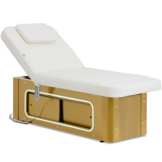 Spa Tattoo Massage Table Opvarmet 2 Motorer 200 kg Potenza - Hvid Guld