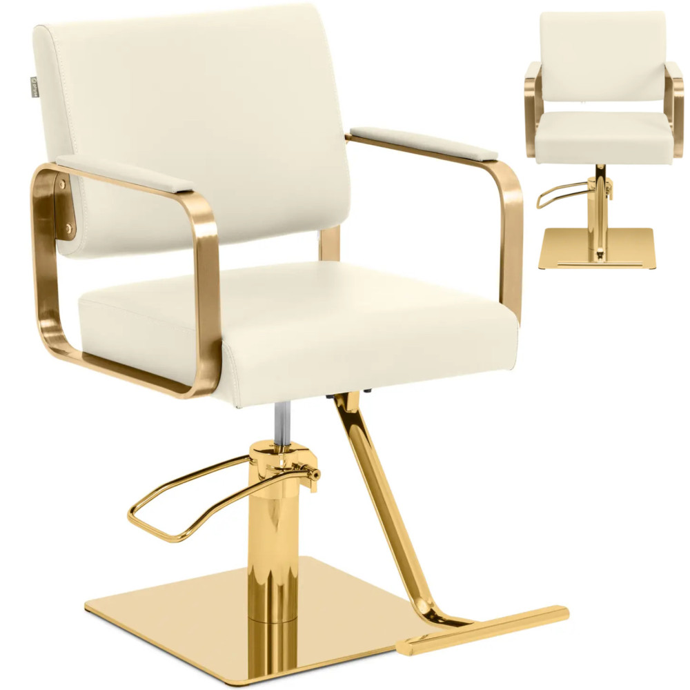 Barbers frisør. Kosmetisk med en fotskammel Physa Otley - Cream Gold