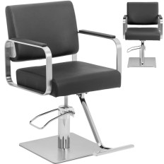 Κομμωτήριο του Barber. Καλλυντικά με ένα υποπόδιο Physa Otley - μαύρο ασήμι