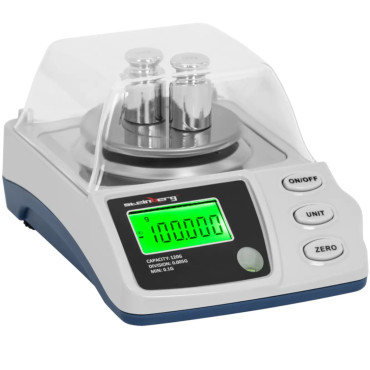 Precisionslaboratorieskala med 0,1-120 g / 0,005 g omslag