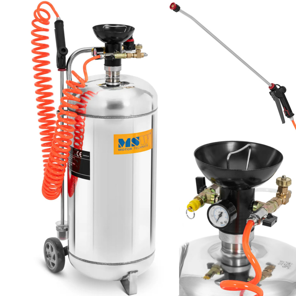 Pianobische pneumatische schuimgenerator met slang op wielen 10 m 50 l