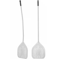 Pizza kühvli ruudukujuline areenil perforeeritud painutatud käepide 325 x 1475 mm