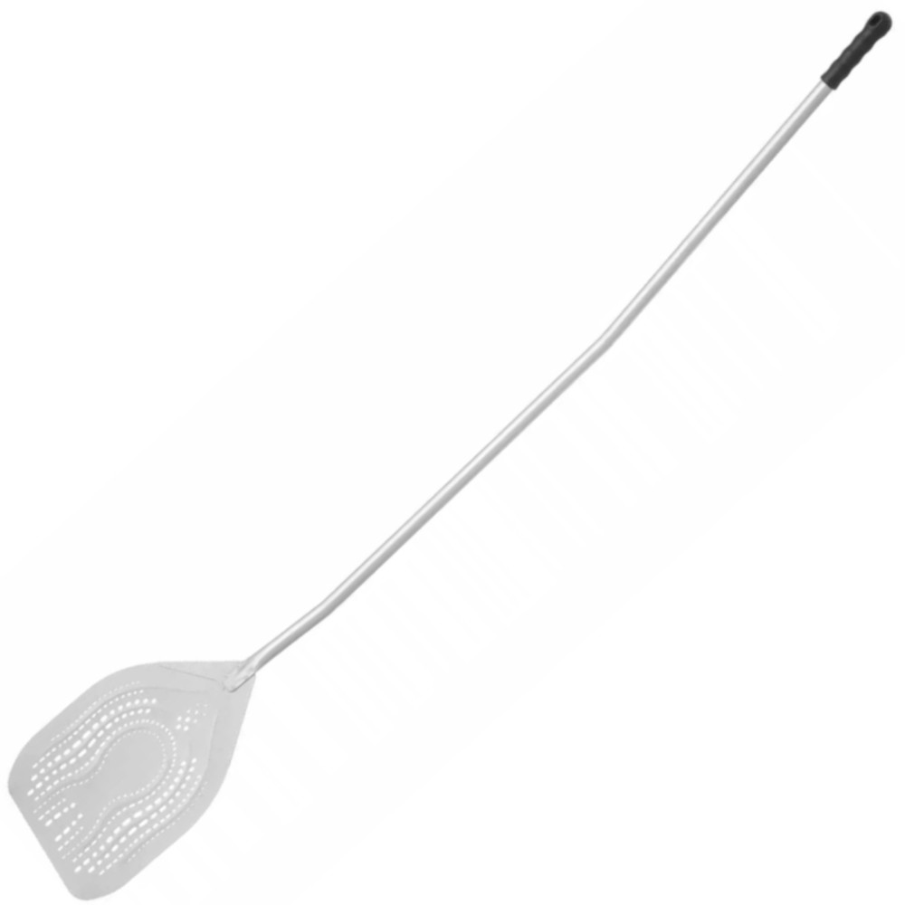 Pizza lāpsta kvadrātveida arēnā perforēta ar saliektu rokturi 325 x 1800 mm