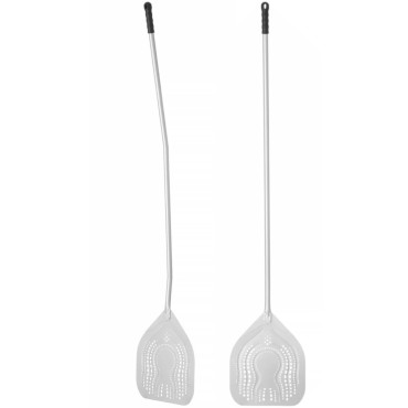 Pizza lopatka štvorcová aréna perforovaná s ohnutou rukoväťou 350 x 1840 mm