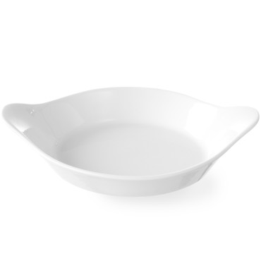 Okrogla pekača z 185x152mm sira ročaji - porcelana - Hendi 785904