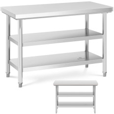 Table Worktop Steel Steel 3 levels 120 x 60 cm to 600 kg