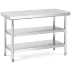 Tabela de aço de aço 3 níveis de aço 120 x 60 cm a 600 kg