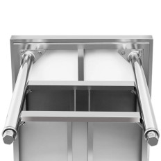 Tabela de aço de aço 3 níveis de aço 120 x 60 cm a 600 kg