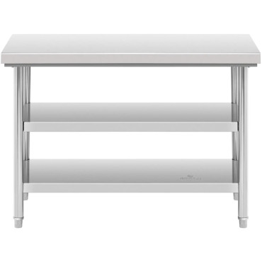Πίνακας πάγκο πάγκου χάλυβα 3 επίπεδα 120 x 60 cm έως 600 kg