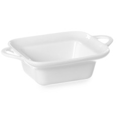 Pravokotna pekalna plošča z ušesi 100x140x45mm beli porcelana - Hendi 784105