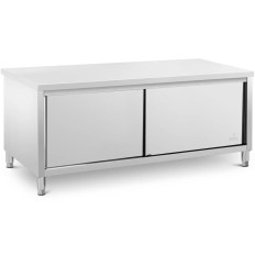 Stół gastronomiczny z szafką drzwi przesuwne 200 x 80 x 87 cm do 500 kg
