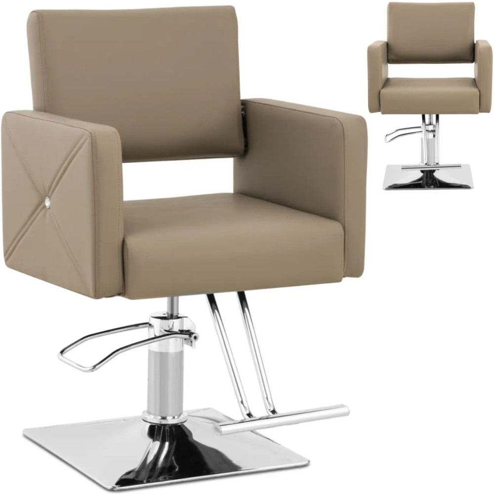 Barbersskis frisörstol med fotstone Carlisle - Beige