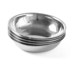 Salaterka Bowl laget av rustfritt stål ons. 100mm sett 4pcs. - Hendi 452325