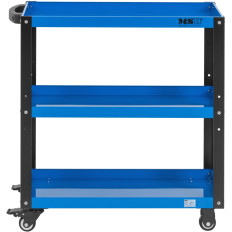 Verktøyverksted på hjul 3 hyller 70 x 38 cm stål opp til 500 kg