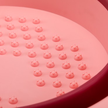 VASCHETTA PER PEDICURE PIEGHEVOLE ROSA — primo piano della superficie