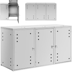 La couverture des poubelles couvre avec une ventilation 3 x 240 l