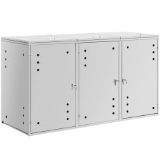 Dæksel af skraldespanden dækker med 3 x 240 l ventilation