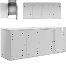 Copertina del cestino della spazzatura Copertura della cabina con 4 x 240 l ventilazione