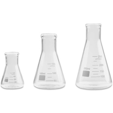 Erlenmeyera Comply Control 50/150/250 ml - 3 PCs definido.