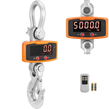 Sandėliuotas sandėliavimo kablys su LED nuotolinio valdymo pultu 5000 kg / 2 kg