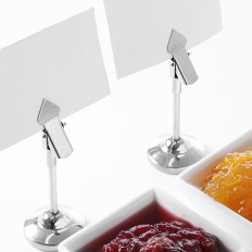 Support d'information avec clip pour carte ou MENU ensemble de 2 pièces - Hendi 595305