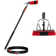 Teleskopiskais suka ar ūdens pieslēgumu tīrīšanas paneļu logiem. 35 cm 160-600 cm