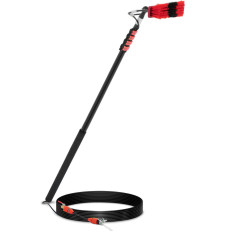 Teleskopinis šepetys su vandens jungtimi valymo plokštės langai. 35 cm 160-600 cm