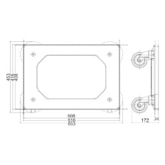 Transportvogn til kasse kasser EUR 60x40cm